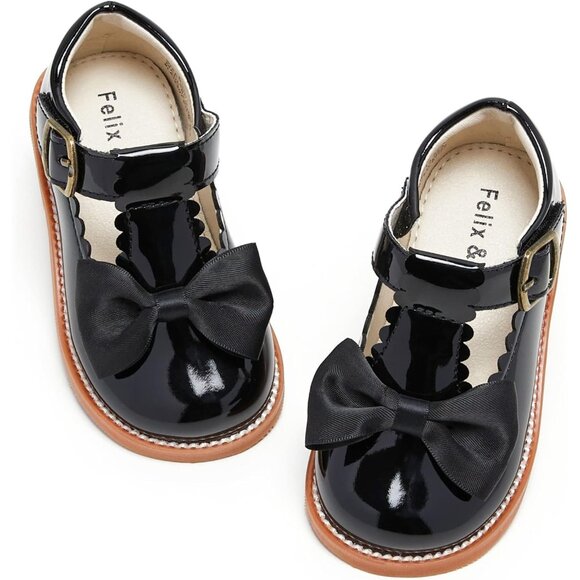 Other - Toddler Little Girl Mary Jane Dress Shoes B366-black